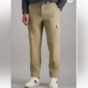 Haggar 38x29 Classic Fit Stretch Khaki Cargo Pants